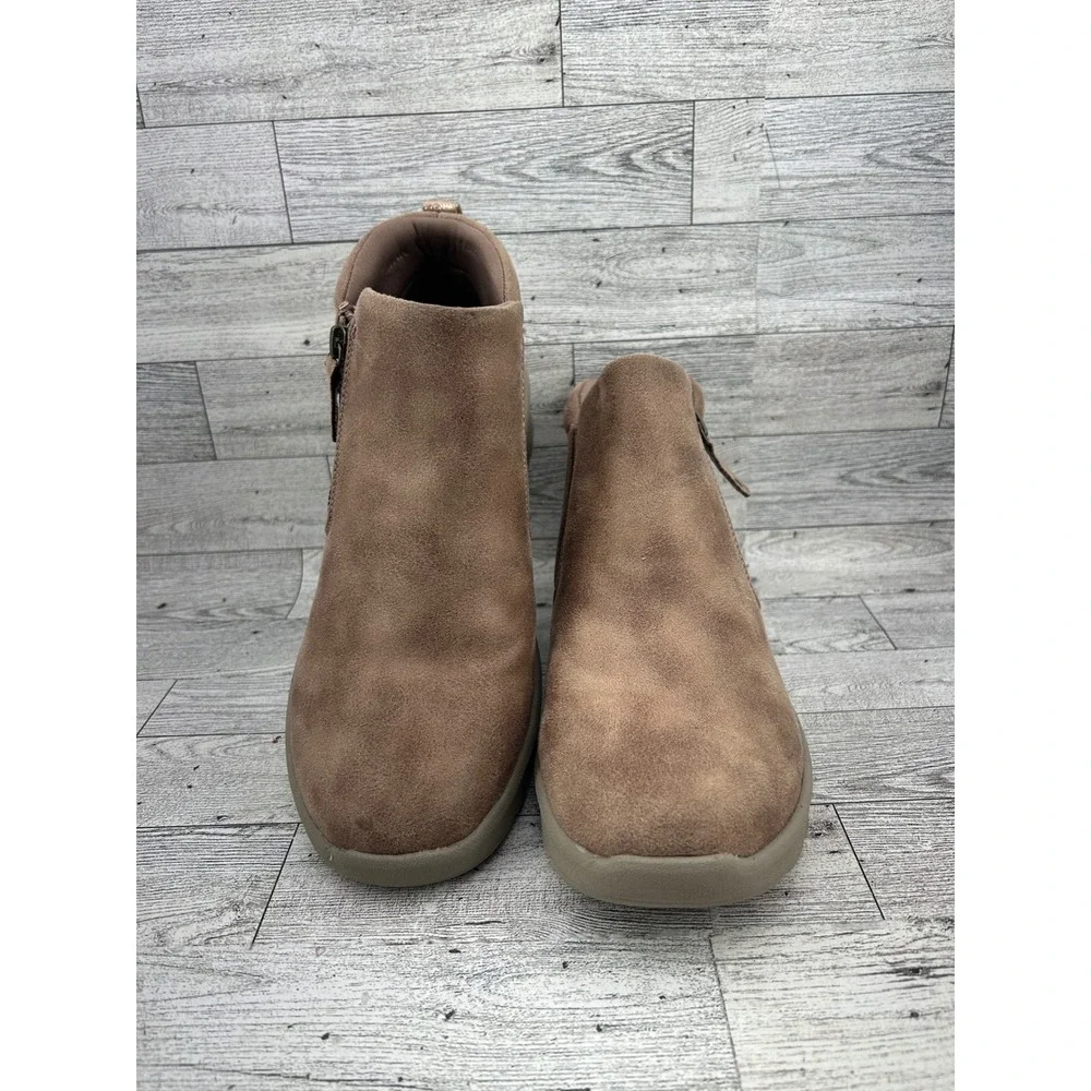 Skechers Relaxed Fit‎ Mushroom Brown Ankle Boots 158952 Women Size 8 Memory Foam